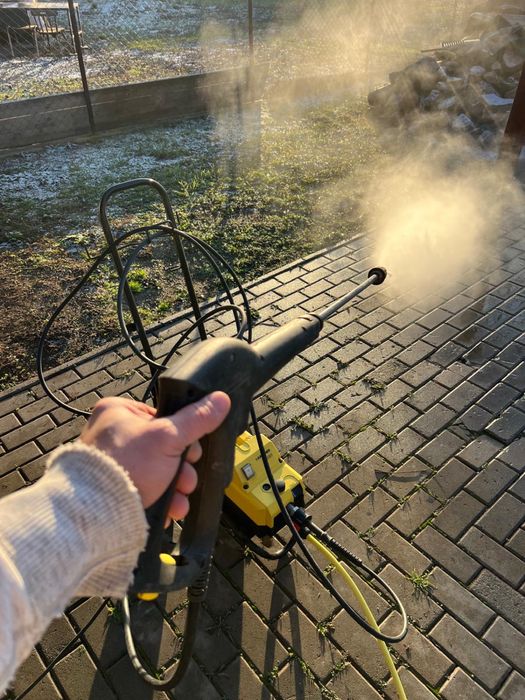 Jet Karcher Lance Inox Rotativa K 695 Presiune 140Bari Complet cu Pistol Furtun Cupla Rapida Carucior cu roti mari