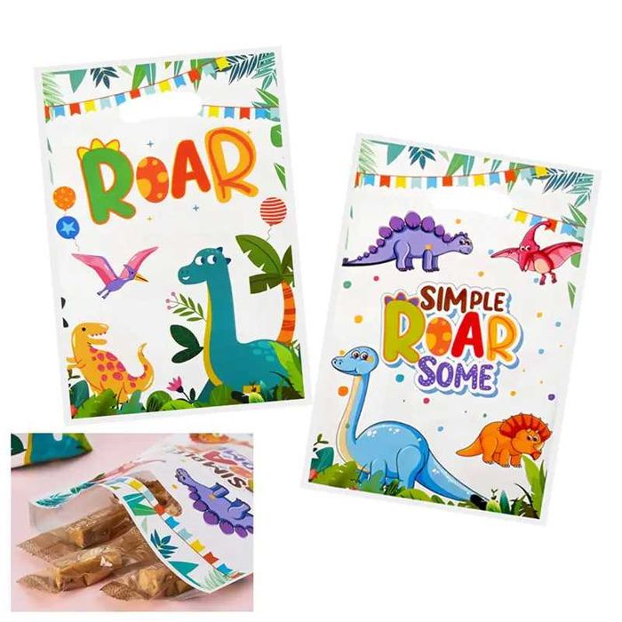 Плътни найлонови торбички с ушички за лакомства и подаръци