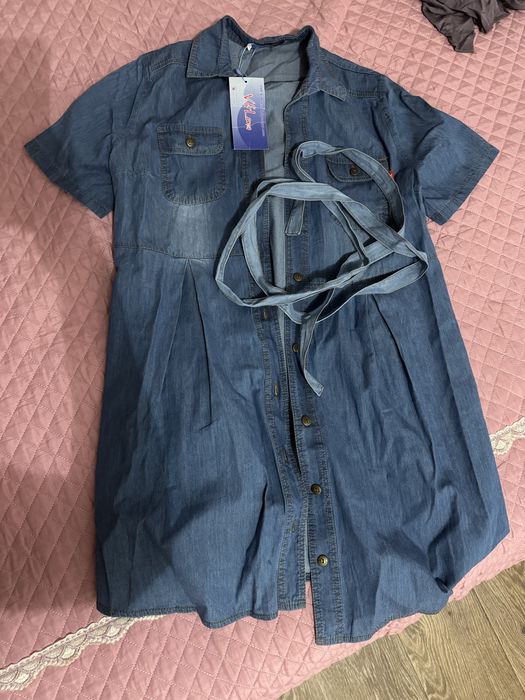 Джинсовая рубашка туника