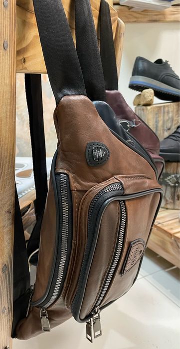 Мъжка чамта за кръста естествена кожа ръчна изработка.