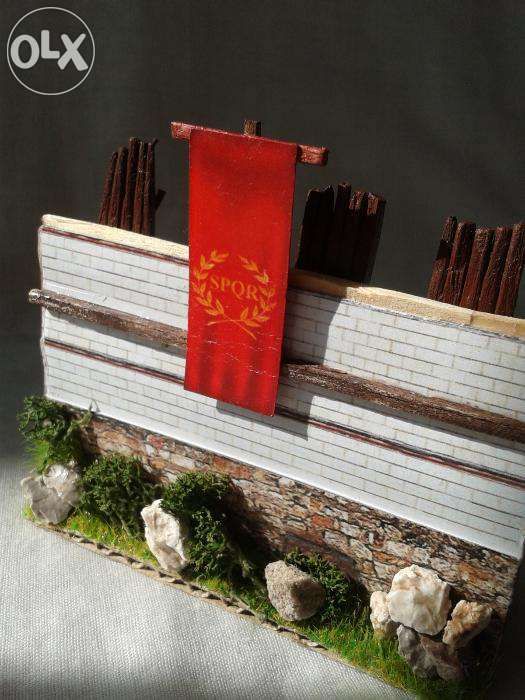 Macheta zid castru roman piatra, 1:86, diorama