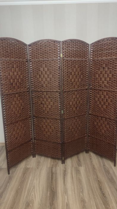 Ширма плетёная. 4 секции