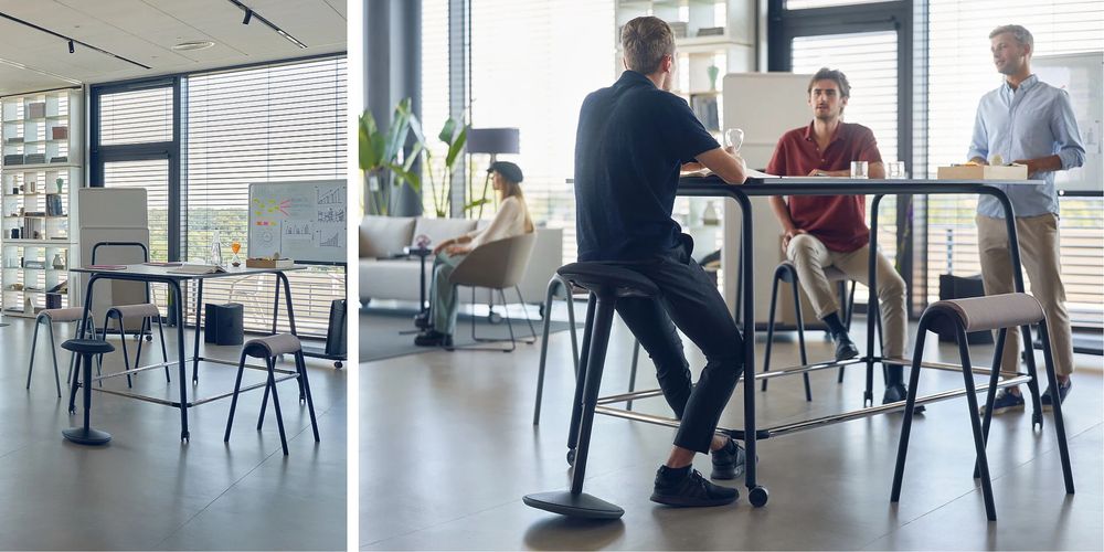 Ергономичен стол за работа Sedus se:fit - черен. Неразличим от нов