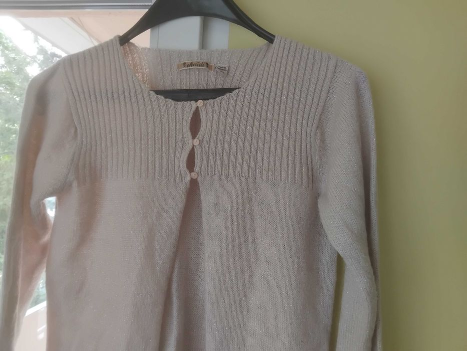 Оригинална дамска жилетка цвят пепел от рози с ламе