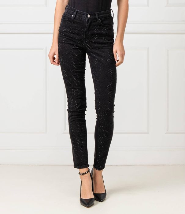 Guess Skinny High Черни дънки с камъни