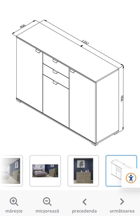 Comoda duero 3k2f , 3 usi si 2 sertare