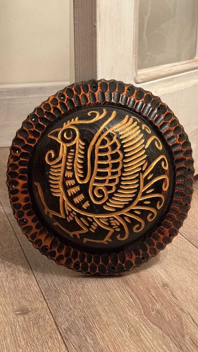 Масивно дървено авторско пано с петел, късметлийско–08.08.2008г