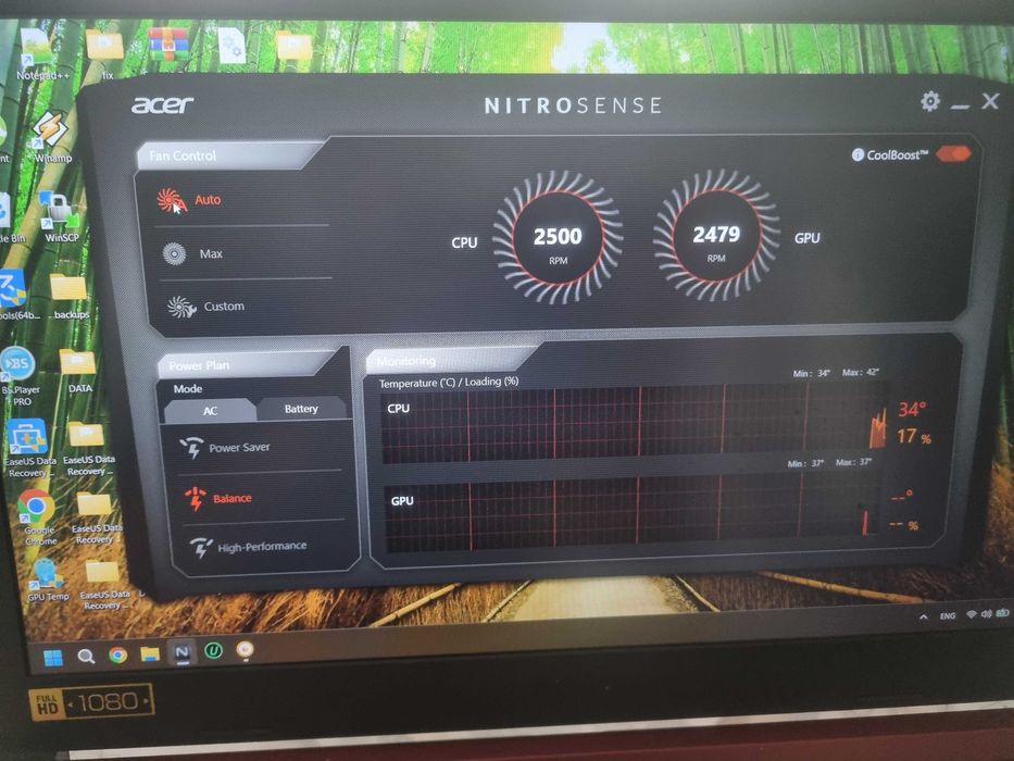 Laptop acer nitro gaming amd ryzen