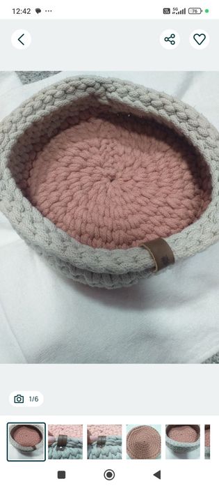 Плетен панер за дребни неща