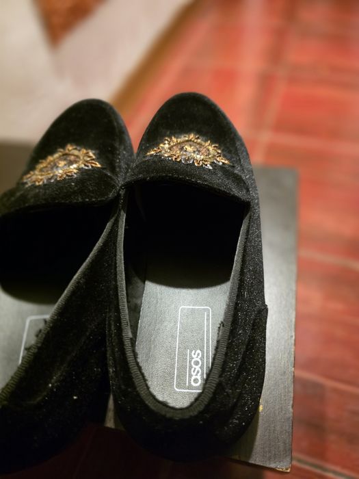 Mocasini Asos nr 43/44 noi, catifelati