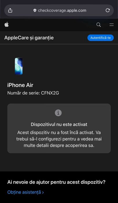 iPhone Air 256GB Space Black A3517