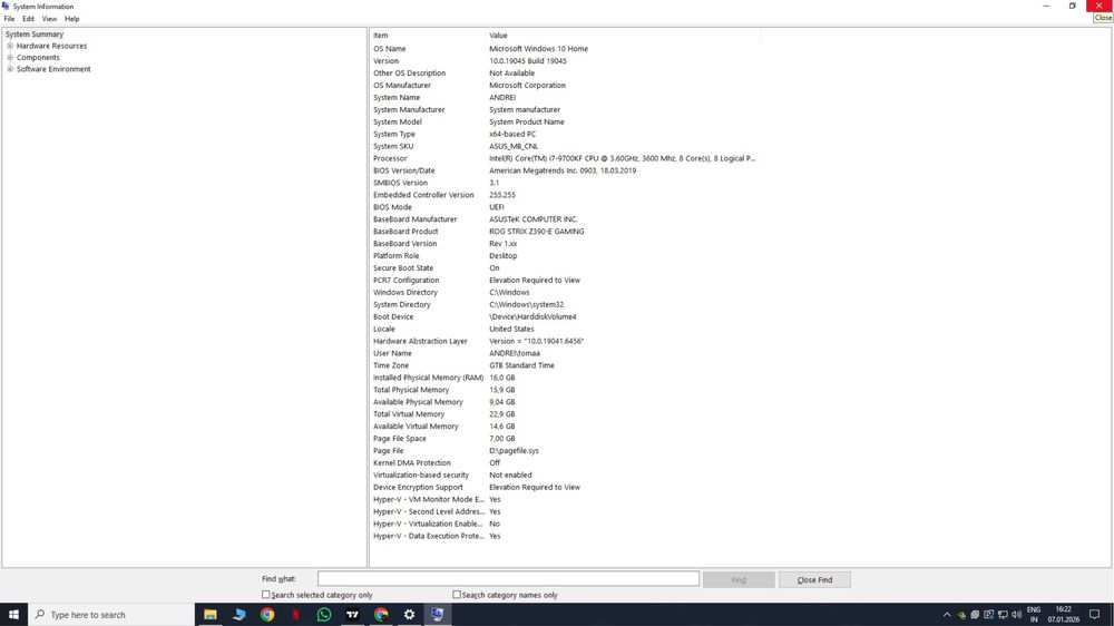 PC I7 9700KF 3.60GHz 360Hz Alienware