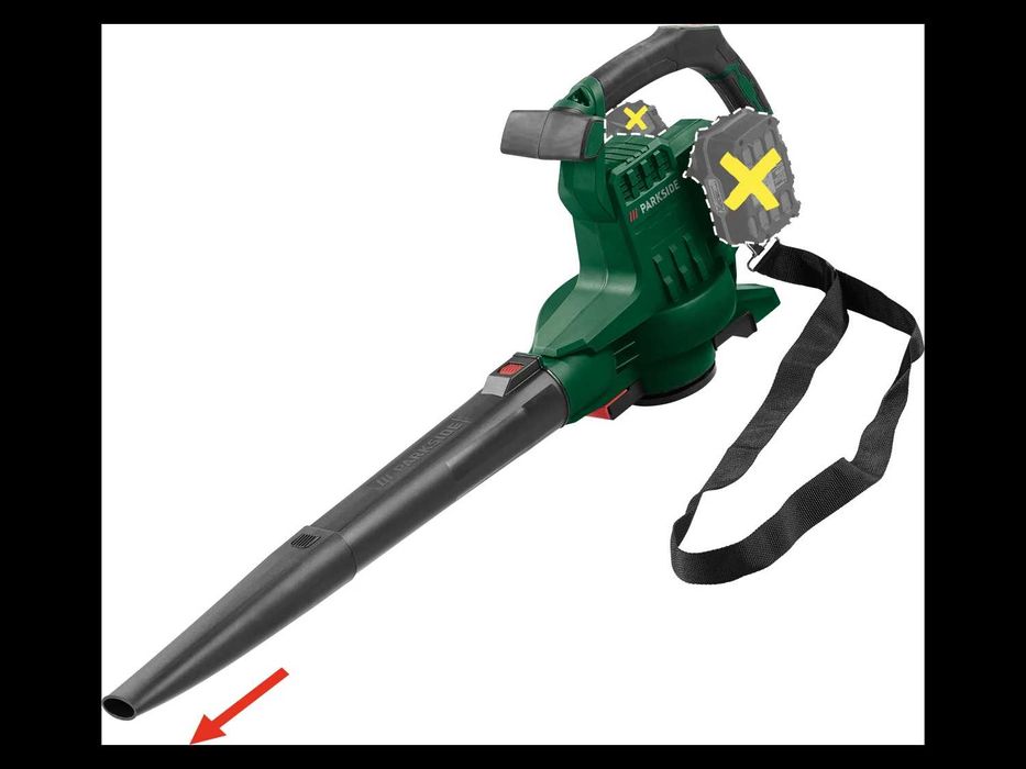 Нов Листосъбирач Parkside 40V Безчетков духалка прахосмукачка и шредер