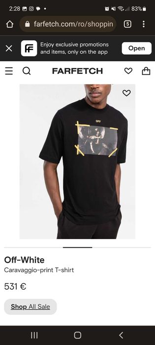 Tricou Off white Caravaggio M