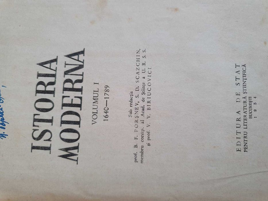 Istoria Moderna 1952 impecabila