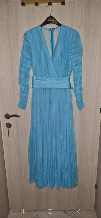 Rochie Ana Radu - V-neck long-sleeve midi dress | Marime S