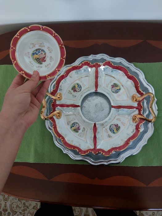 Фарфоровая менажница Мадонна