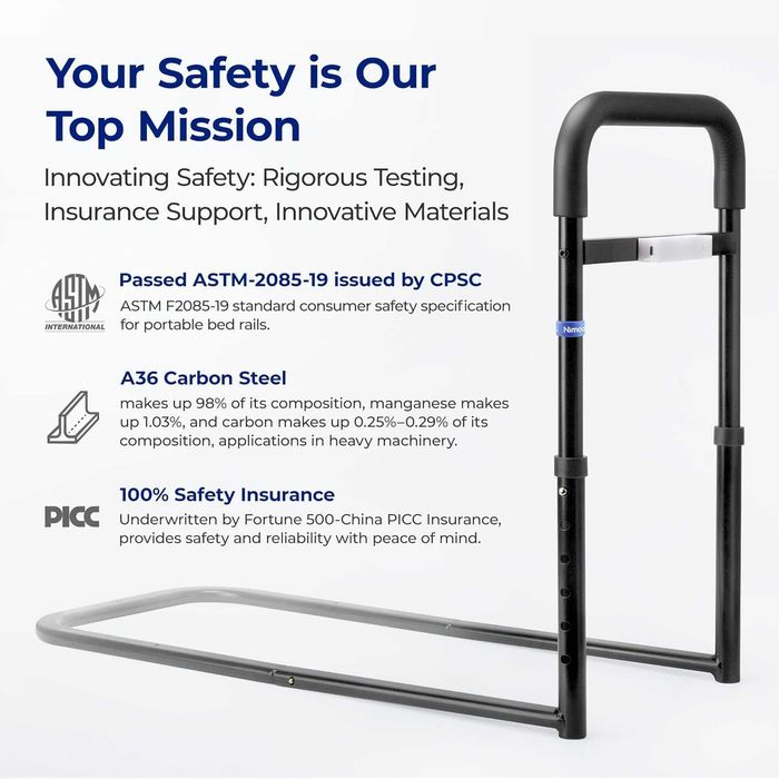 Bară de pat C1 pentru adulți în vârstă, ajutor pentru mobilitate