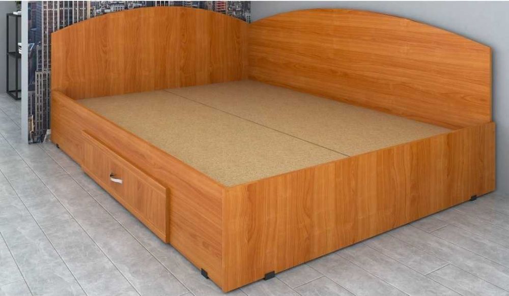 Pat colt cu sertar si noptiera