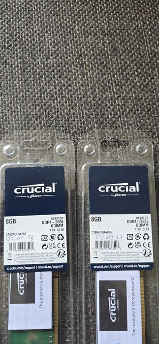 Memorie Ram Crucial Kit 16Gb ddr4 2666 Nou