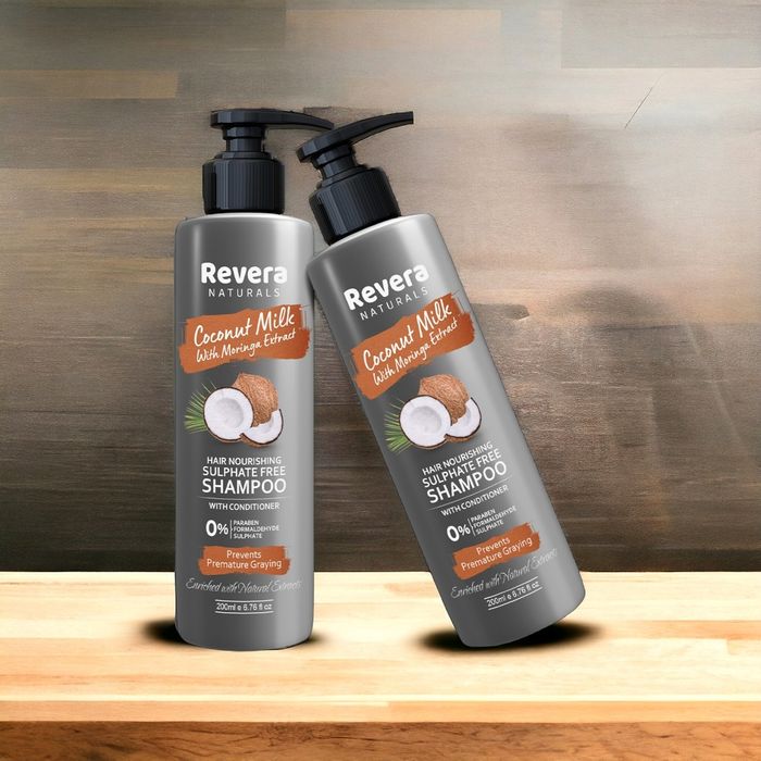 Бессульфатный шампунь-кондиционер против поседения Кокосовое молоко
