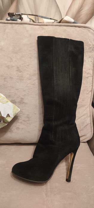 Сапожки зимние замшевые