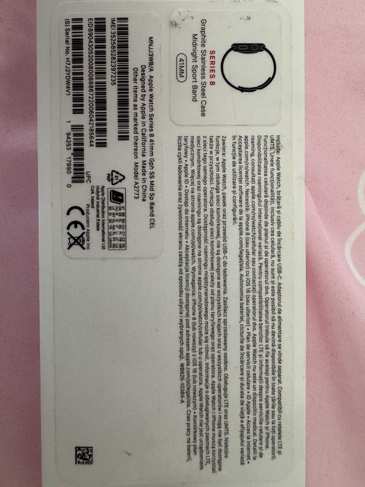 Apple Watch Series 8 Steel 41mm Cellular Midnight Garantie