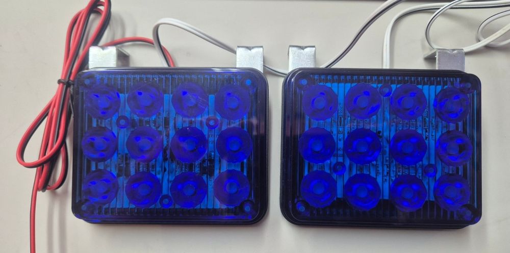 LED  сигнални, аварийни лампи за външен монтаж  12/24V, сини