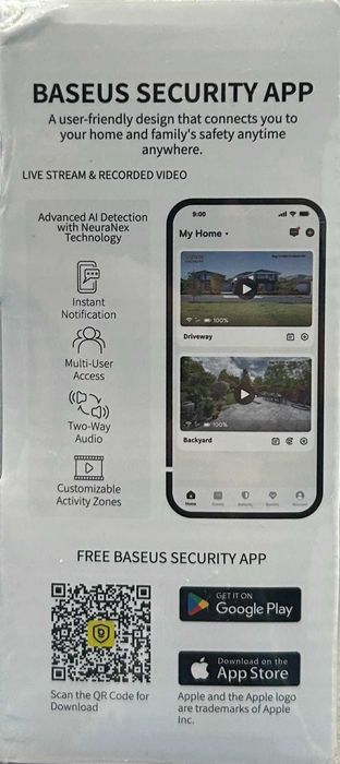 Cameră Exterior Baseus S1 Lite Panou Solar 2K [#23551#]
