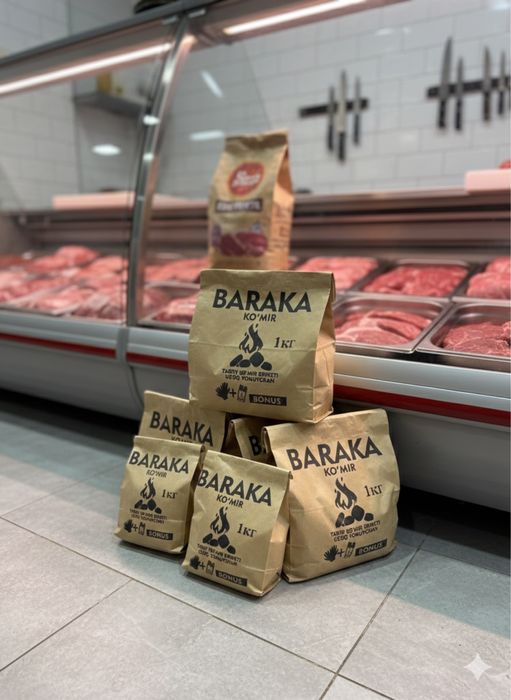 Baraka Ko'mir — Tabiiy ko'mir briketlari (1 kg)