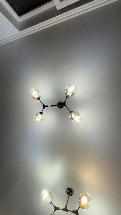 Lustra 8 x 60W bec E27 Plafoniera Sputnik aspect molecular