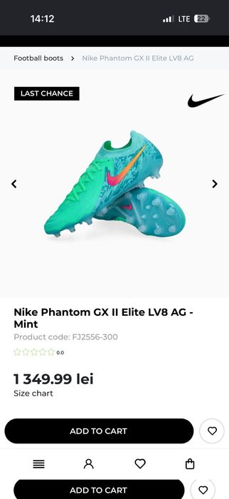 Ghete fotbal Nike Phantom GX II Elite LV8 AG - Mint