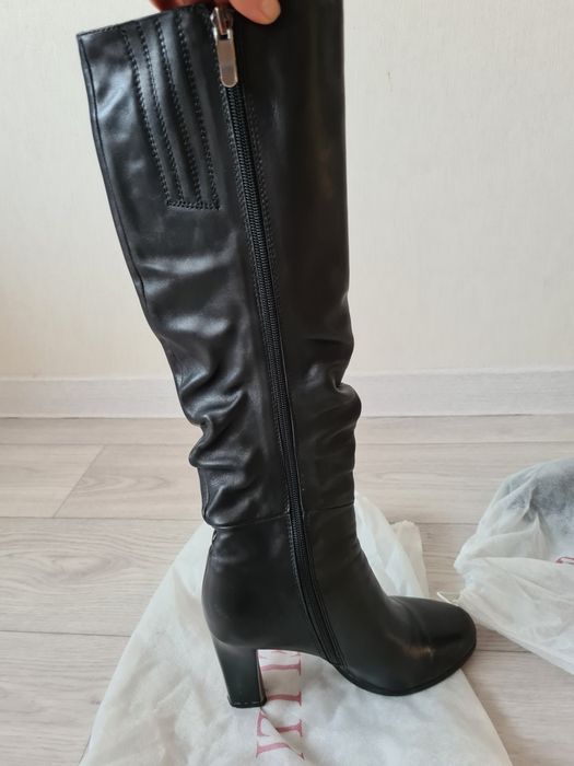 Сапоги демисезонные кожа