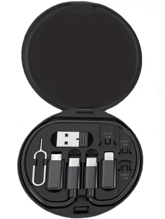 Комплект кабели 60W USB-C / iPhone / Micro – мулти адаптери