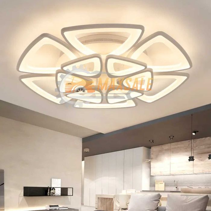 130W абажур LED лампа за хол всекидневна осветлениe мощен триъгълник