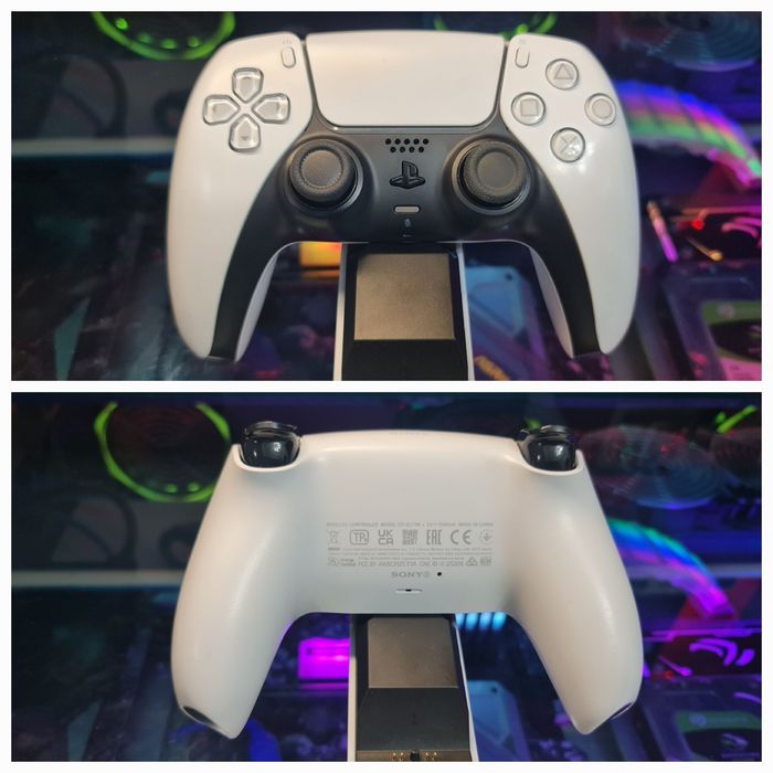 Controller PlayStation 5 DualSense, model White edition, cu TMR uri