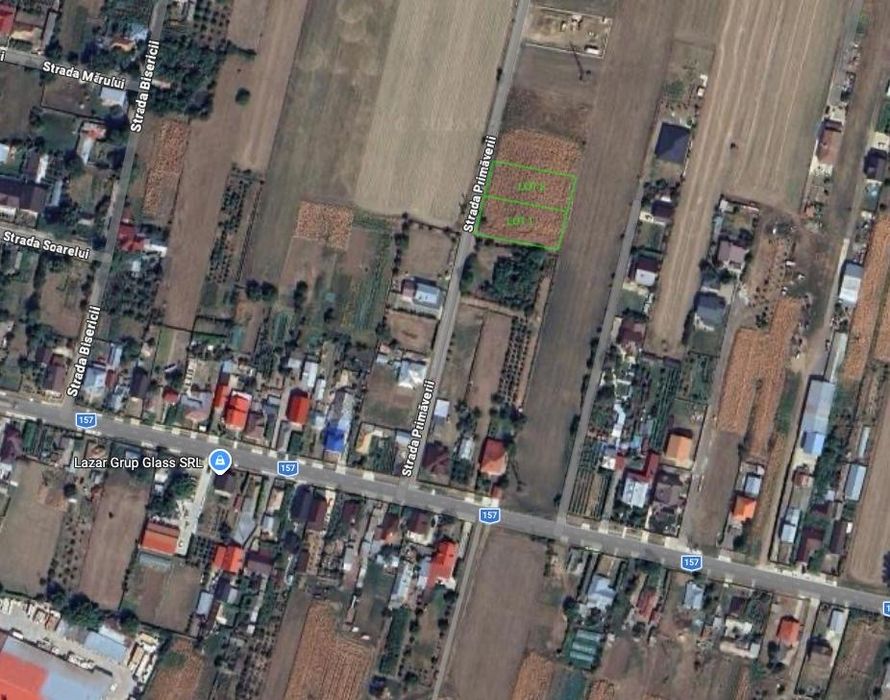 Teren intravilan  - 2 parcele de 1000 mp - Izvoare, str.Primaverii