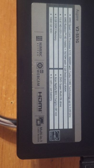 Acer Aspire  v3 - 551g