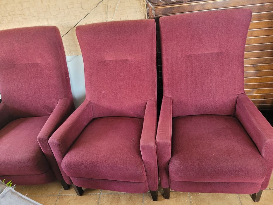 Fotoliu material visiniu
