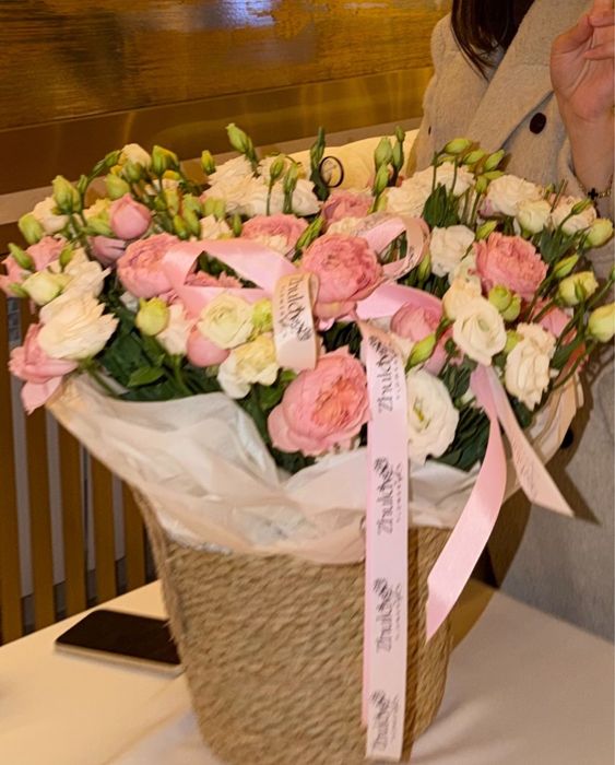 Цветы в корзинке