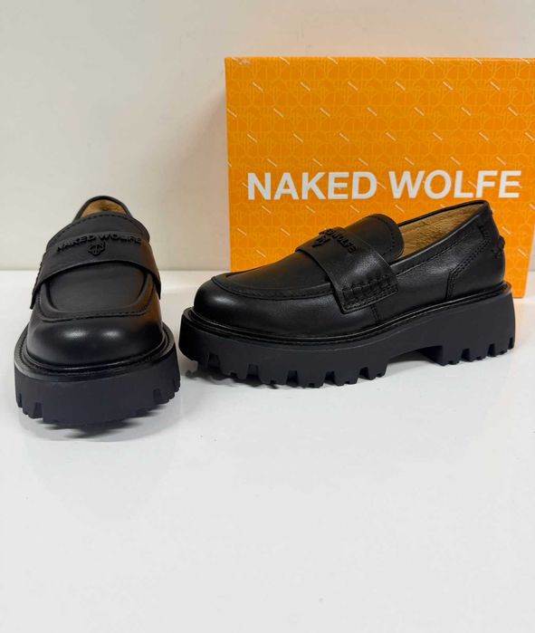 Naked Wolfe Flawed Black Leather Loafer