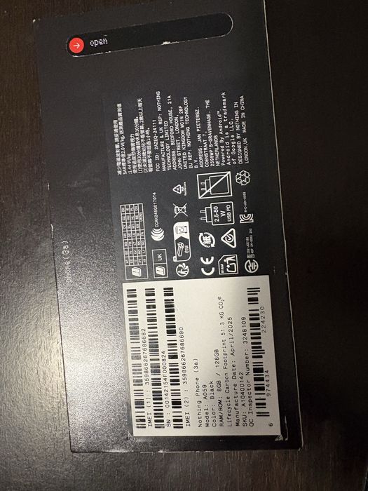 Nothing Phone 3a  8gb ram/128gb storage