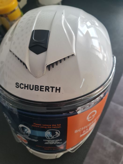 Casca moto Schuberth S3 mărime XS / S  (53cm) full face alb lucios