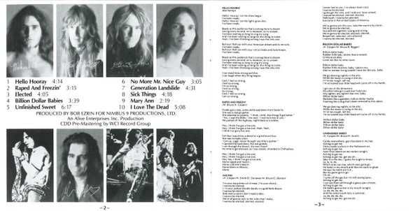 CD Alice Cooper - Billion Dollar Babies 1973