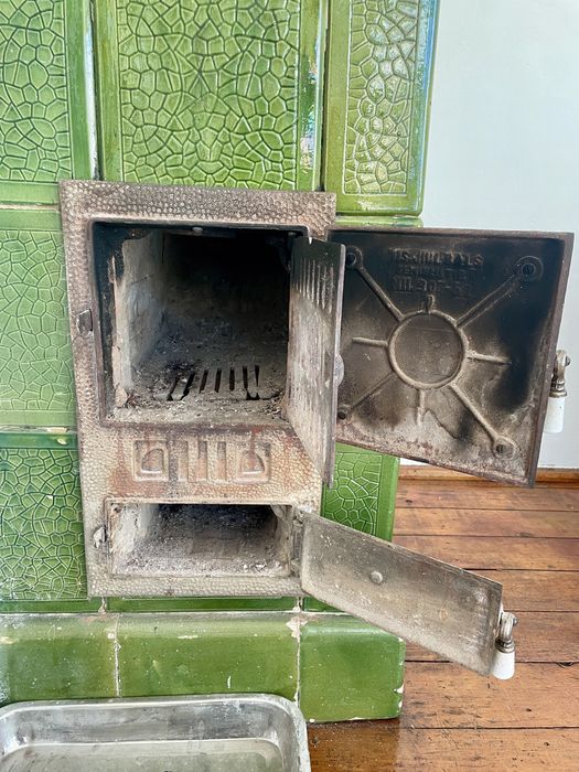 REDUCERE - Sobă teracotă dublă  – Două culori (Verde/Galben)