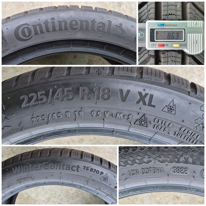 O bucată 225/45 R18 M+S iarnă - una Semperit Bridgestone Continental