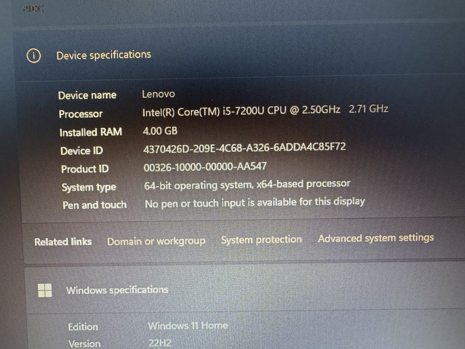 Vand laptop Lenovo cu I5