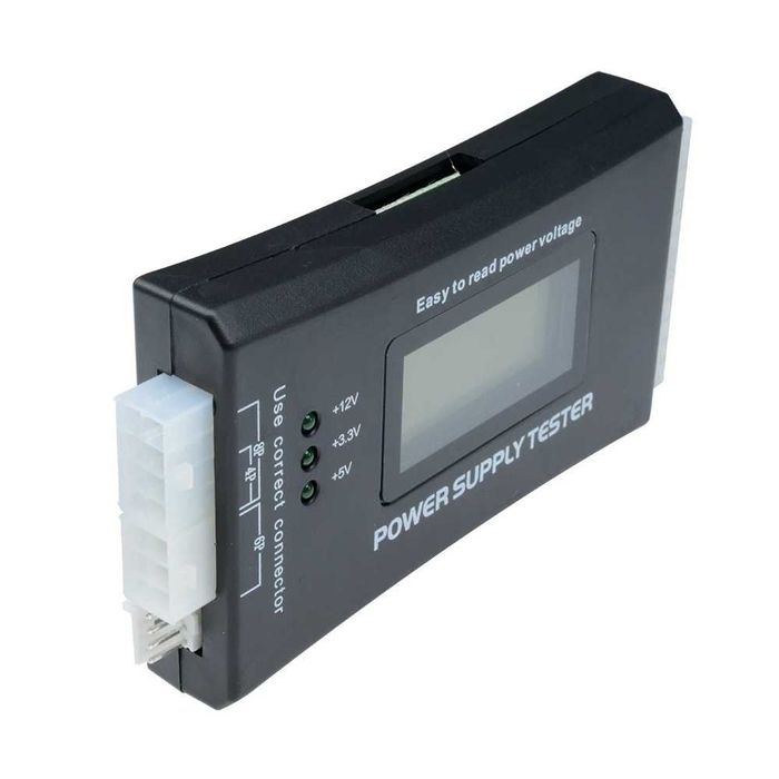 LCD Тестер за PC компютърно захранване PSU 24-Pin, Molex, SATA, PCI-E 8-Pin GPU ATX