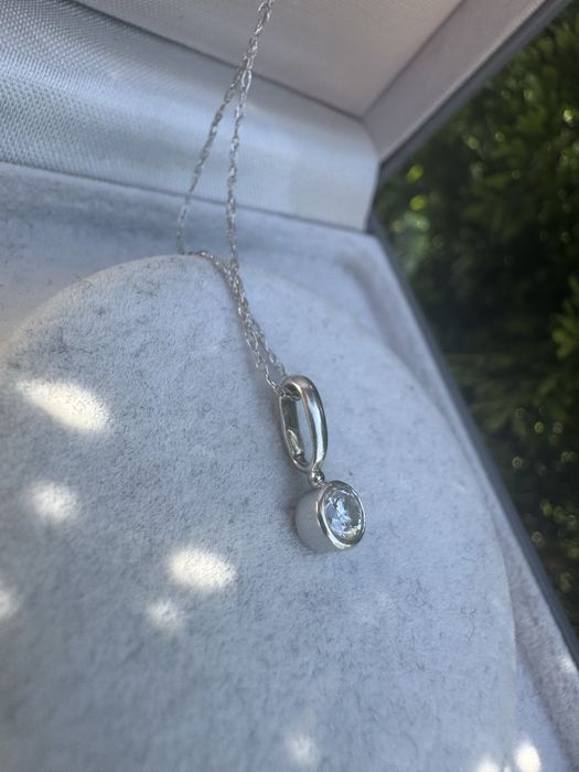 Pandantiv si lant aur- diamant 0,25 ct