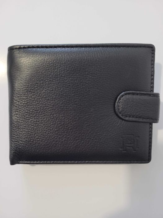 Portofel Hassion negru piele naturală